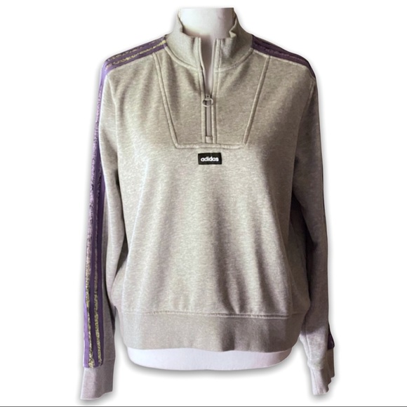 NWT ADIDAS Sweatshirt Gray - Picture 1 of 6